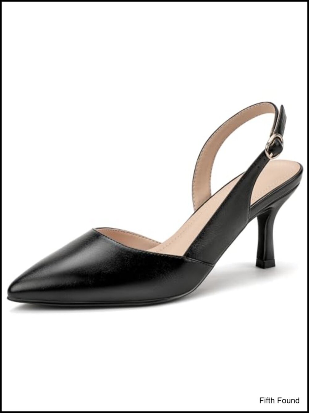 Slingback Kitten Heels D'Orsay Pointed Toe Pumps Comfy Dress Wedding Party